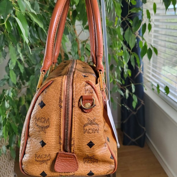 MCM Dark Tan Boston Bag - Picture 4 of 16